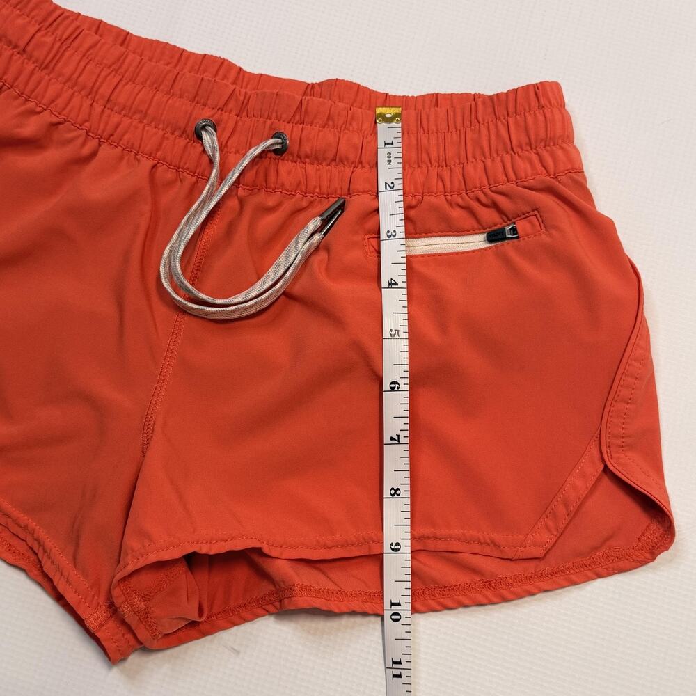 Vuori Shorts Womens Small Orange The Rise The Shine Lined Running Athletic VW304 - Picture 5 of 16